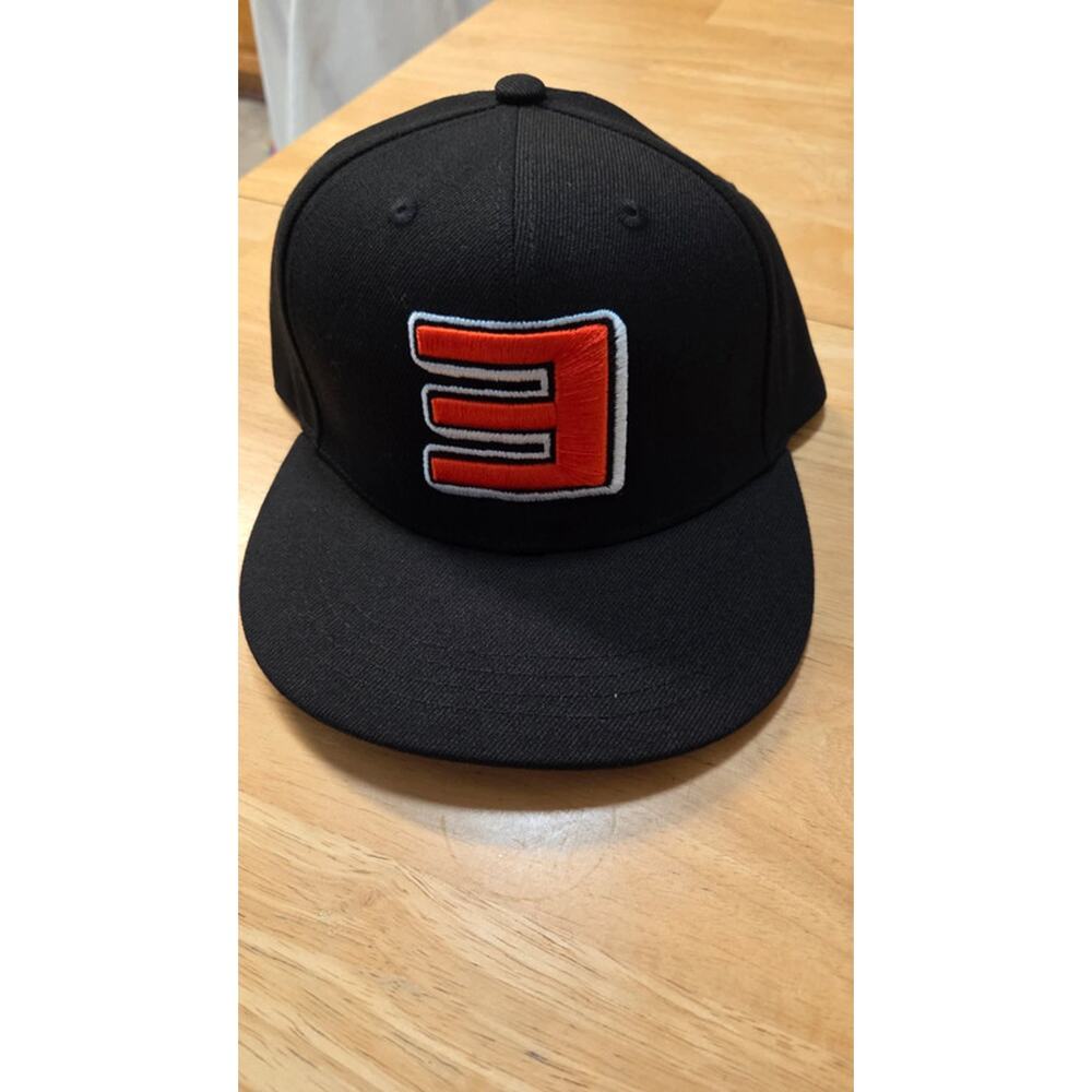 Eminem Reverse E Logo Snapback Hat Black Red Official NWT Bravado Slim Shady Cap